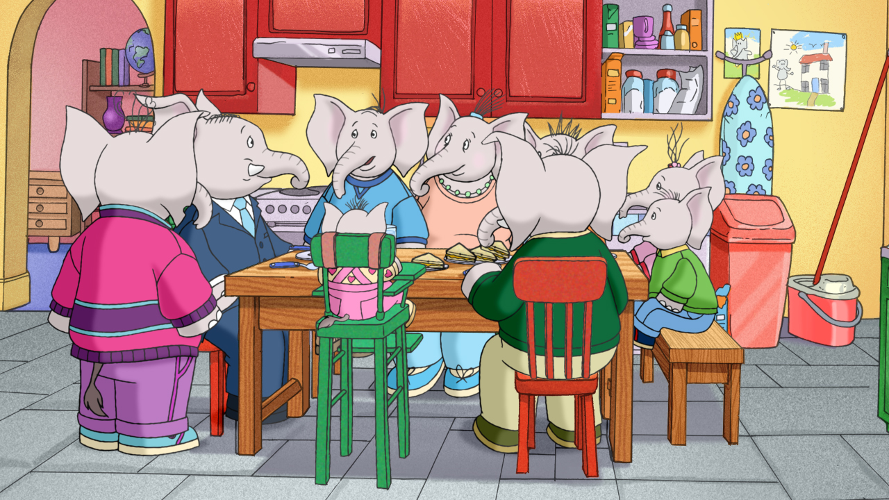 The Large Family Around the table